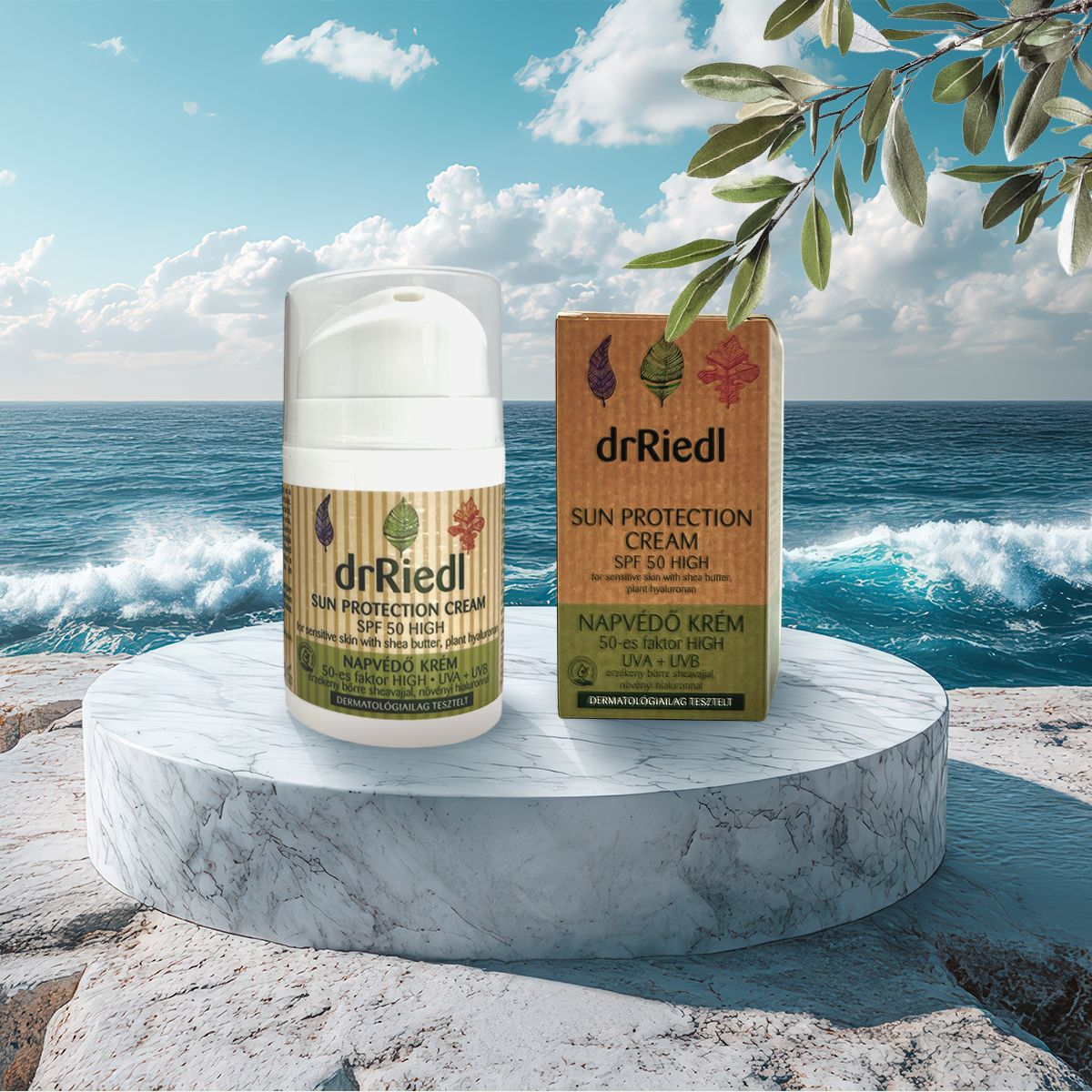 drRiedl Napvédő krém 50-es faktor HIGH UVA + UVB