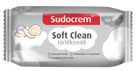 Sudocrem törlőkendő soft clean 55db-os